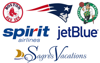 JetBlue, Spirit Air, Sagres Vacations, Boston Red Sox, Boston Celtics, NE Patriots tickets